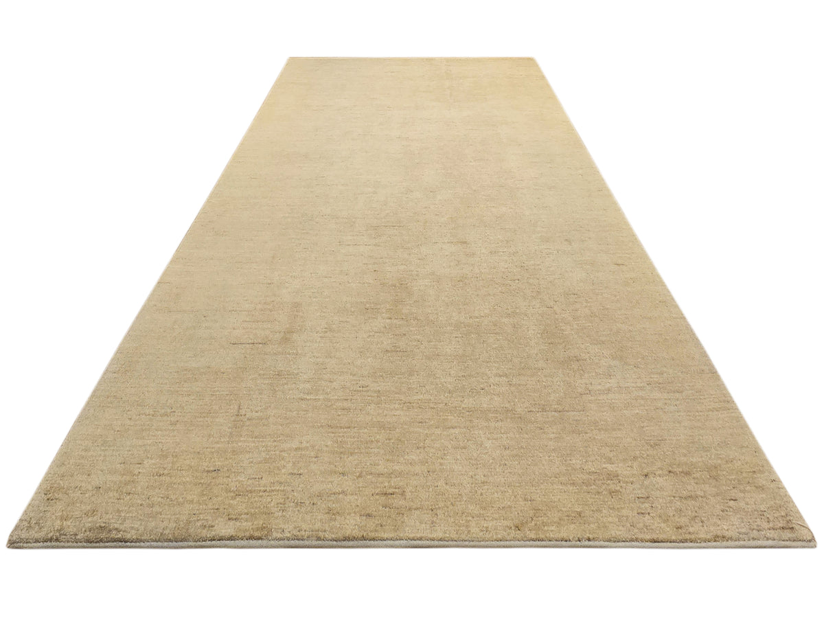 Light beige rectangular rug with flat, finely textured surface