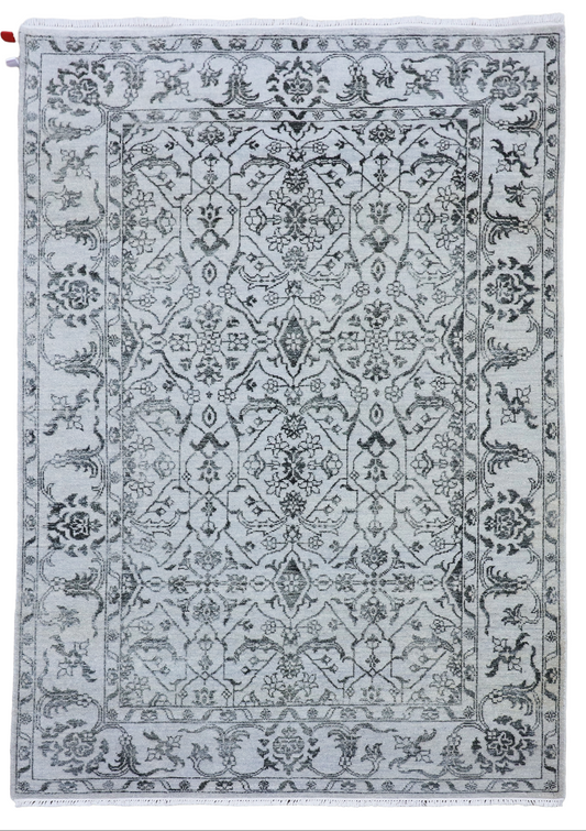 Silver Damask Rug - 225x156 cm