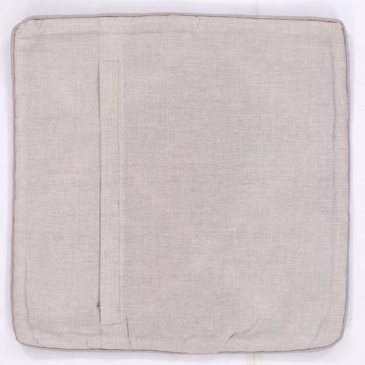Beige kilim cushion cover back with concealed seam, 45x45 cm